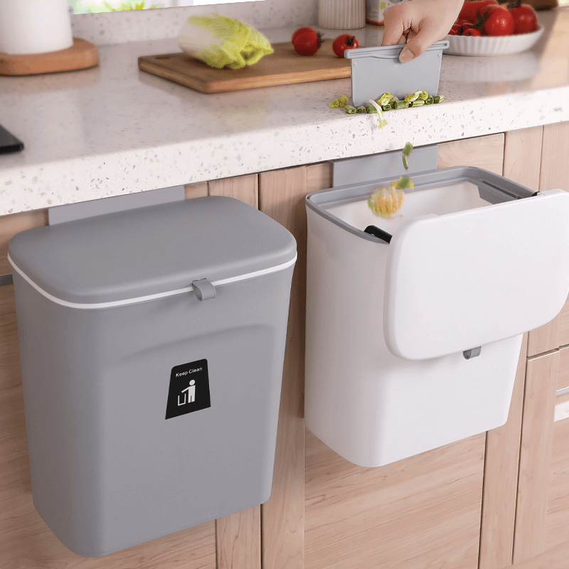 Suspended Waste Bin with Lid