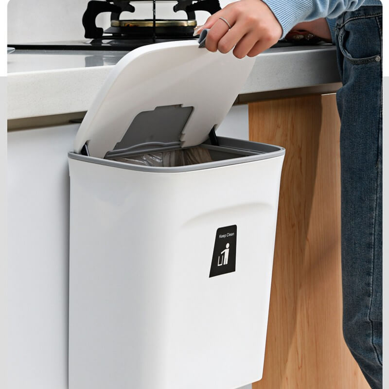 Suspended Waste Bin with Lid