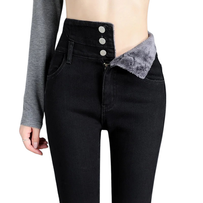 Thermal High Waist Skinny Jeans