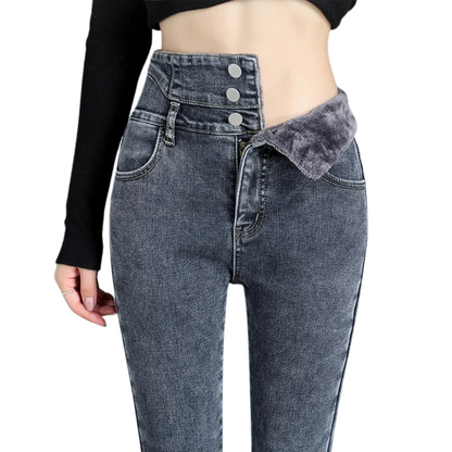 Thermal High Waist Skinny Jeans