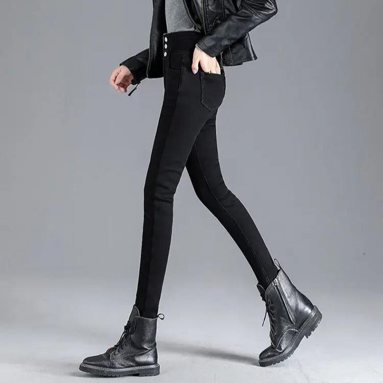 Thermal High Waist Skinny Jeans