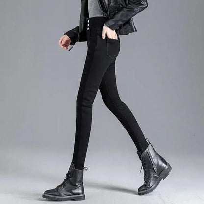 Thermal High Waist Skinny Jeans