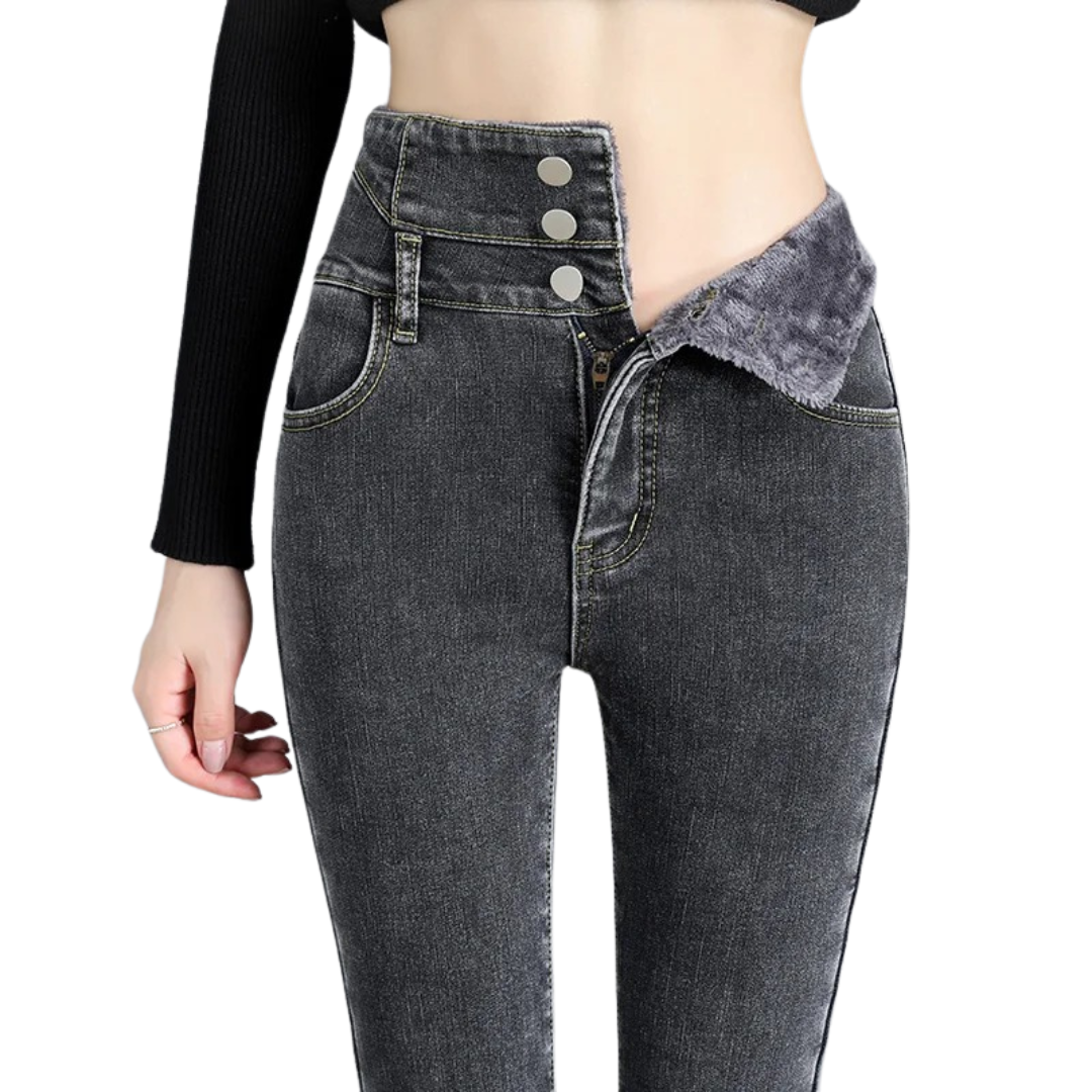 Thermal High Waist Skinny Jeans