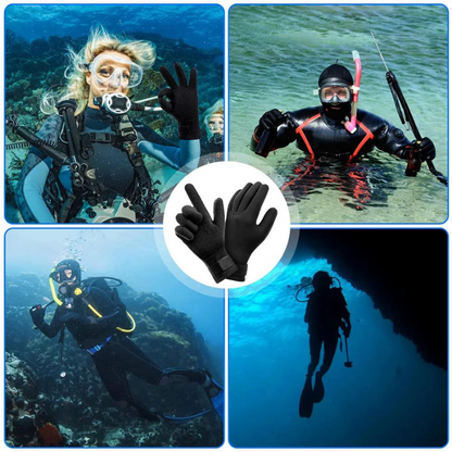Thermal diving gloves