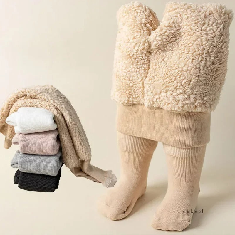 Thick cotton winter tights for children