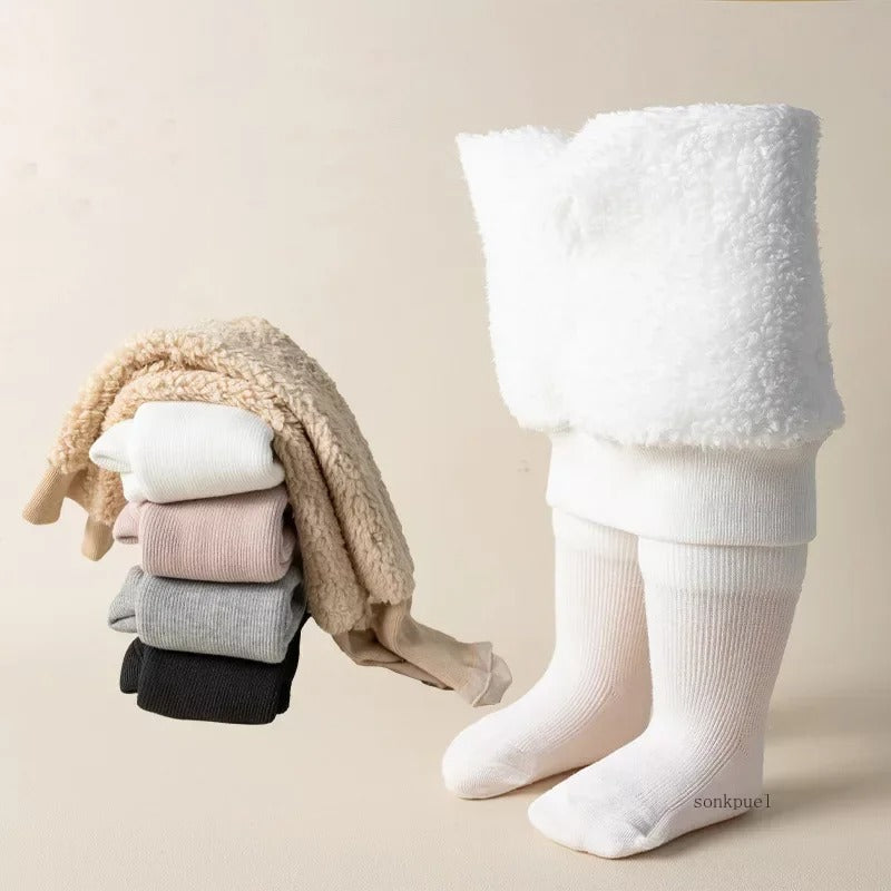 Thick cotton winter tights for children