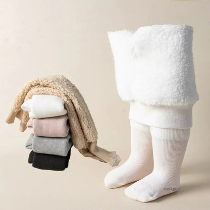 Thick cotton winter tights for children