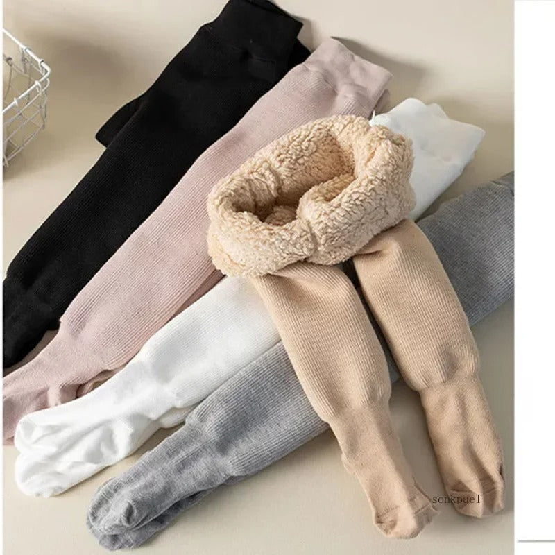 Thick cotton winter tights for children
