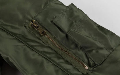 Thick plush bomber jacket for men
