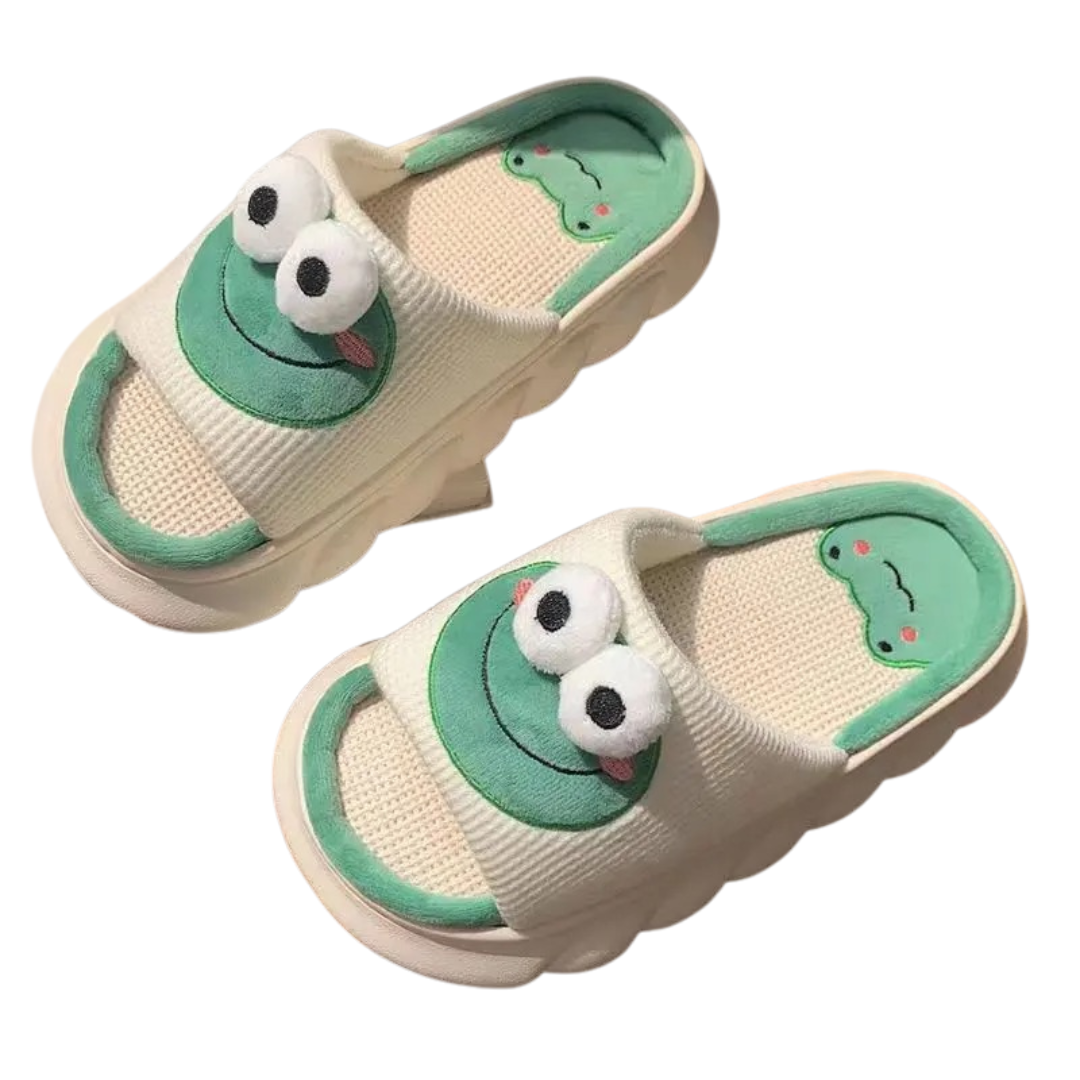 Thick-sole Frog Slippers