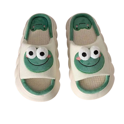 Thick-sole Frog Slippers