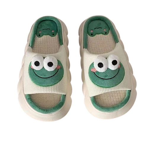 Thick-sole Frog Slippers