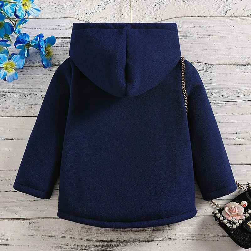 Thickened fleece jacket for children with hood