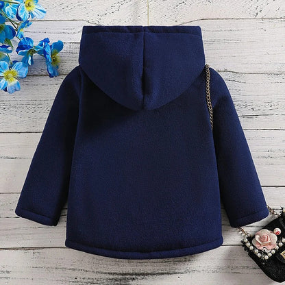 Thickened fleece jacket for children with hood