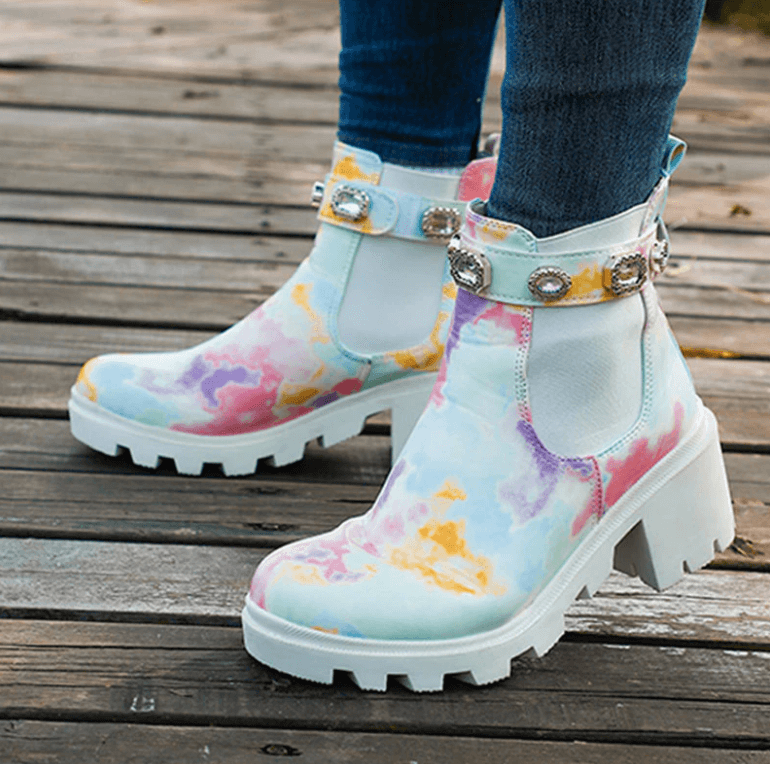 Tie Dye Ankle boots