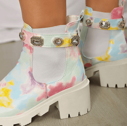 Tie Dye Ankle boots