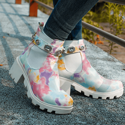 Tie Dye Ankle boots