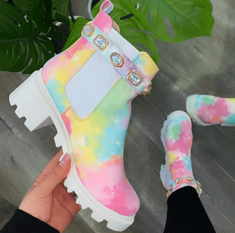 Tie Dye Ankle boots