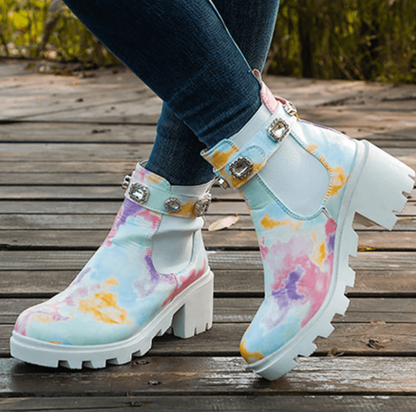 Tie Dye Ankle boots