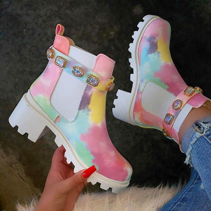 Tie Dye Ankle boots
