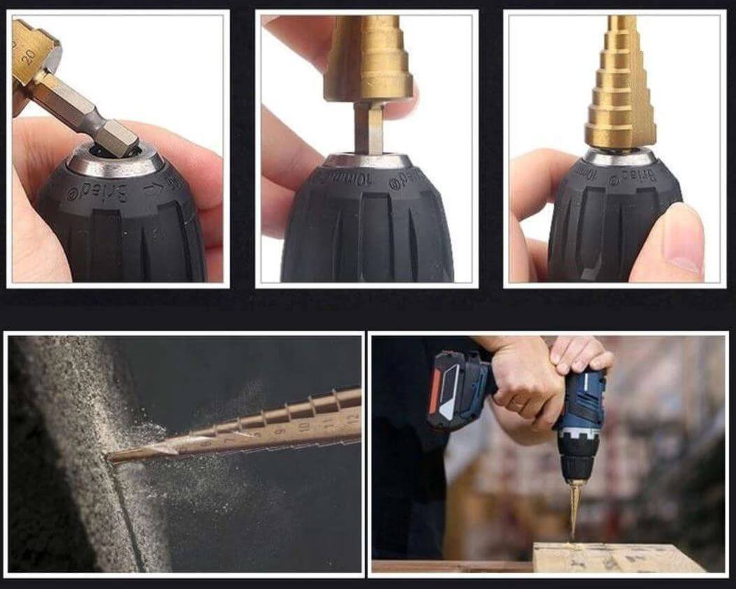 Titanium-coated bit set