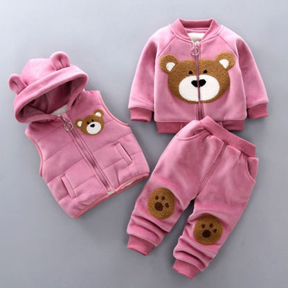 Toddlers 3-Piece Suit Soft Comfortable With Hood