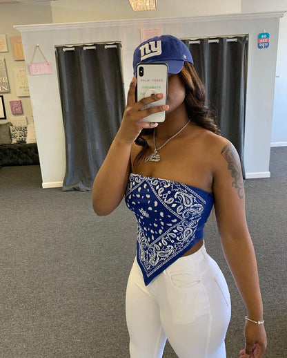 Tube Crop Bandana Tops