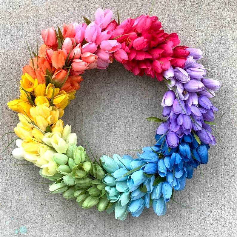 Tulip Spring Wreath
