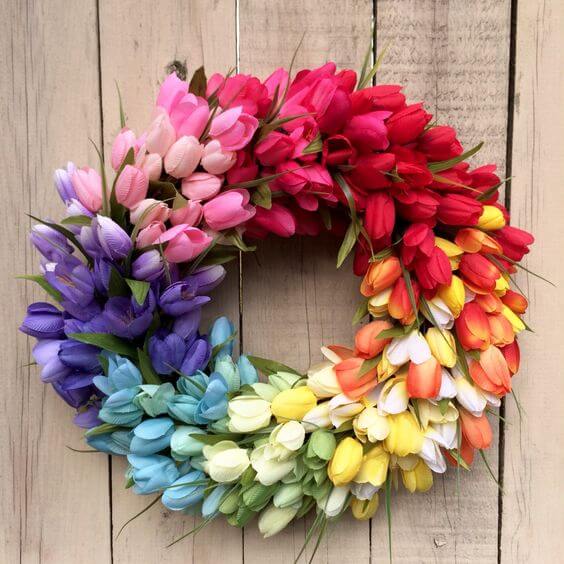 Tulip Spring Wreath