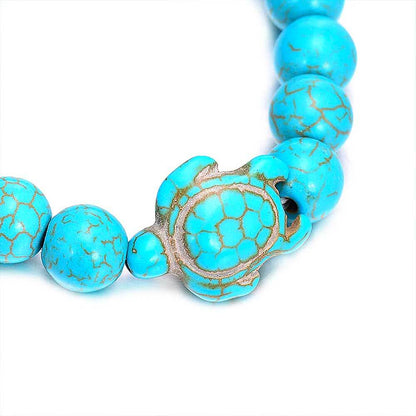 Turquoise Beaded Turtle Bracelet!
