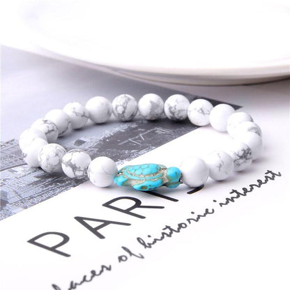 Turquoise Beaded Turtle Bracelet!