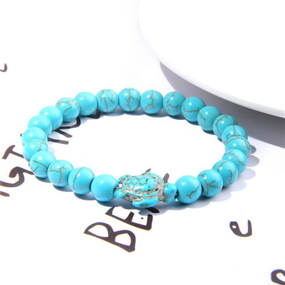 Turquoise Beaded Turtle Bracelet!