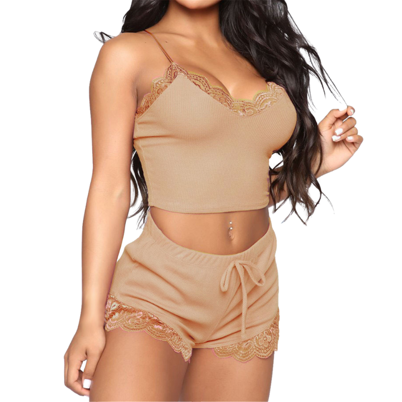 Two-piece sleeveless sleepwear