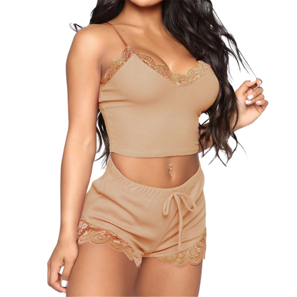 Two-piece sleeveless sleepwear