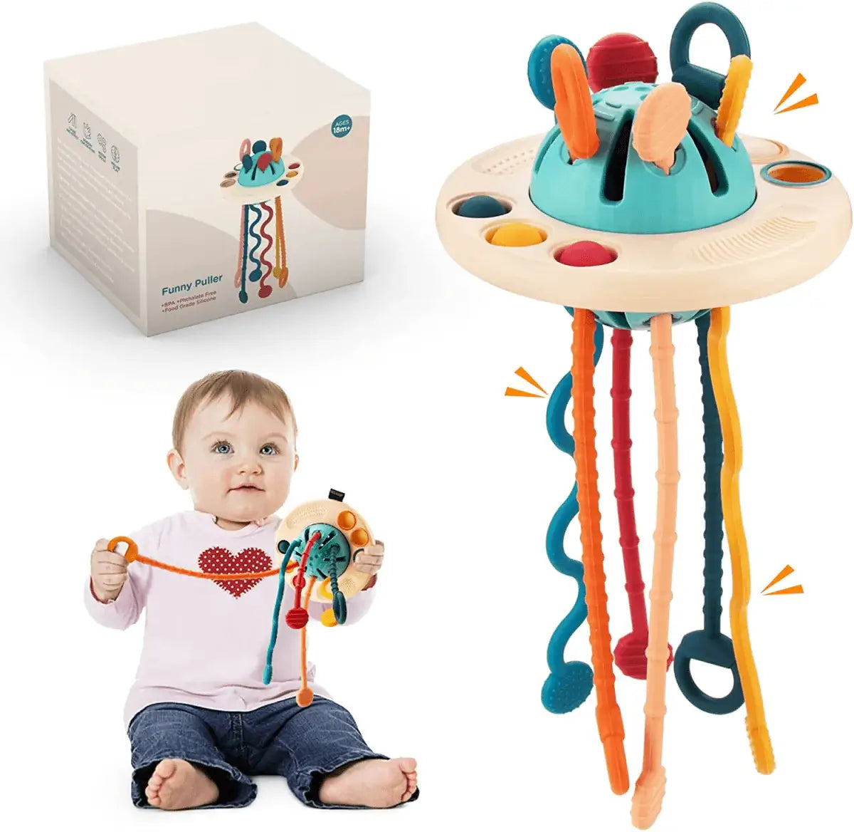 UFO Silicone Pulling Toys