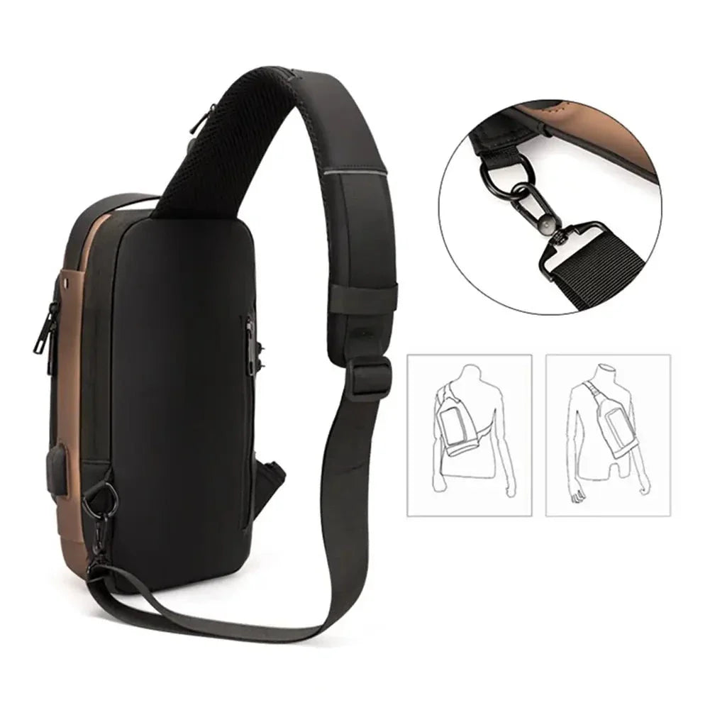 USB Charging Cross Body Bag