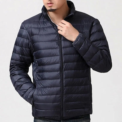 Ultralight white duck down jacket for men