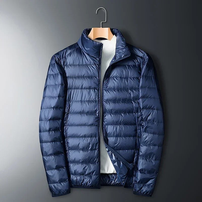 Ultralight white duck down jacket for men