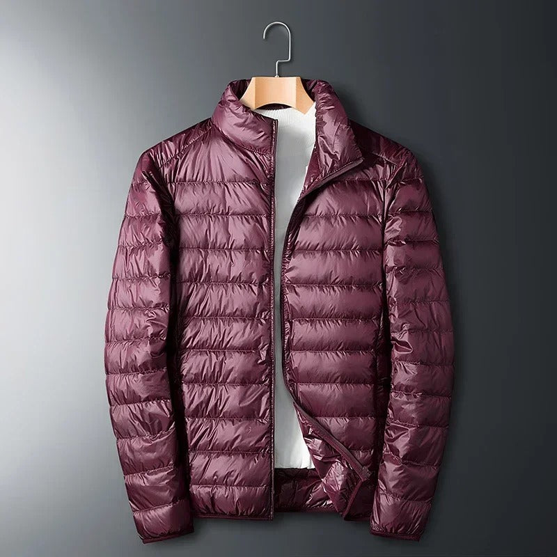 Ultralight white duck down jacket for men