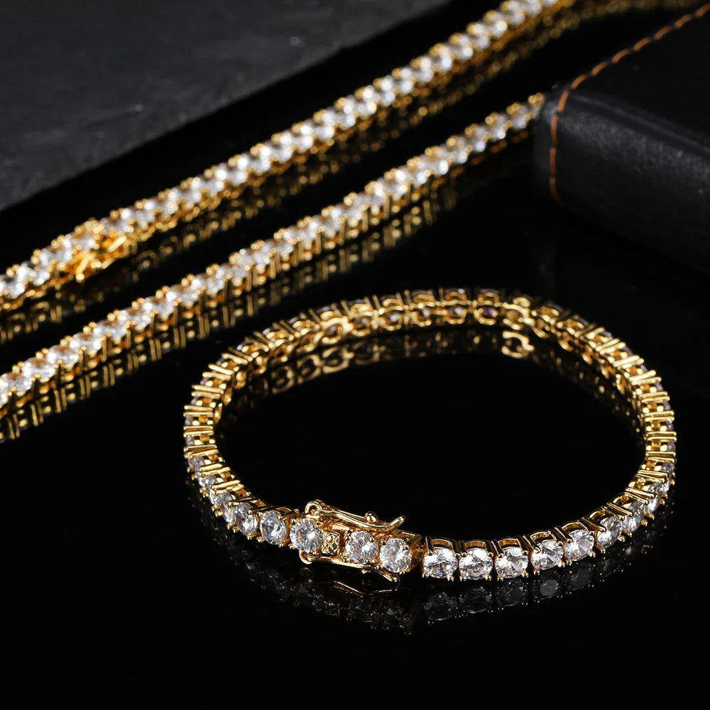 Unisex Cubic Zircon Bracelet