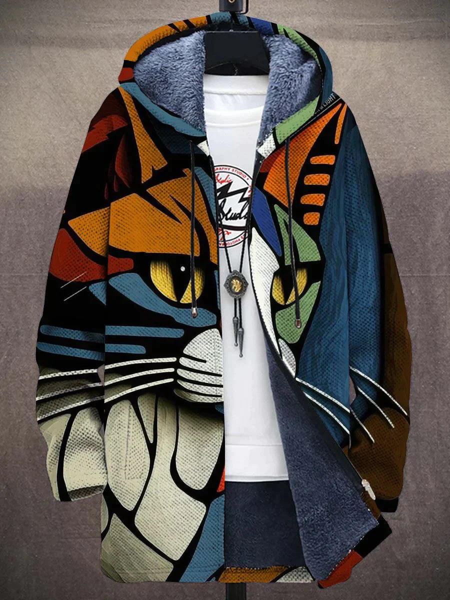 Unisex Hoodie With Artistic Print Fleece