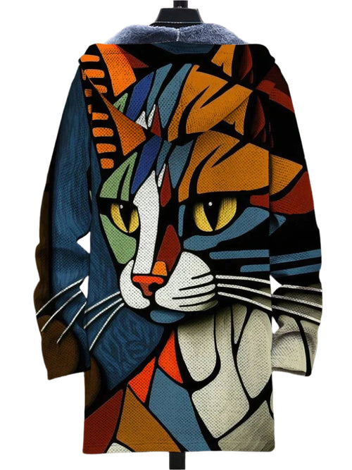 Unisex Hoodie With Artistic Print Fleece