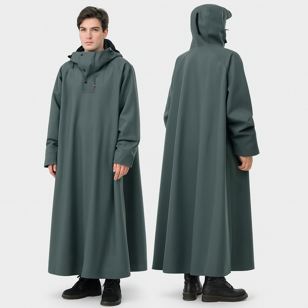 Unisex Rain Poncho Long Waterproof Oxford For Cycling And Outdoor Sports