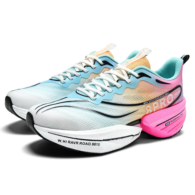 Unisex Running Shoes Breathable Mesh Carbon Plate for Long Distance Running