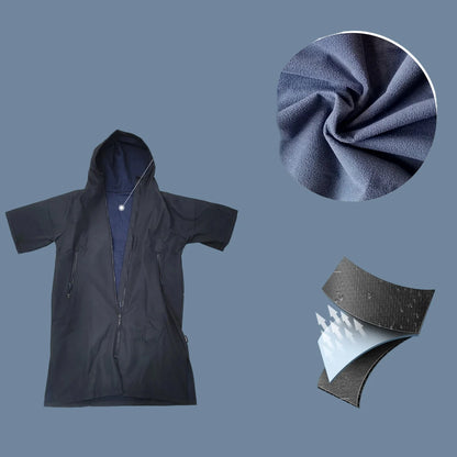 Unisex Waterproof Cape Short Sleeves