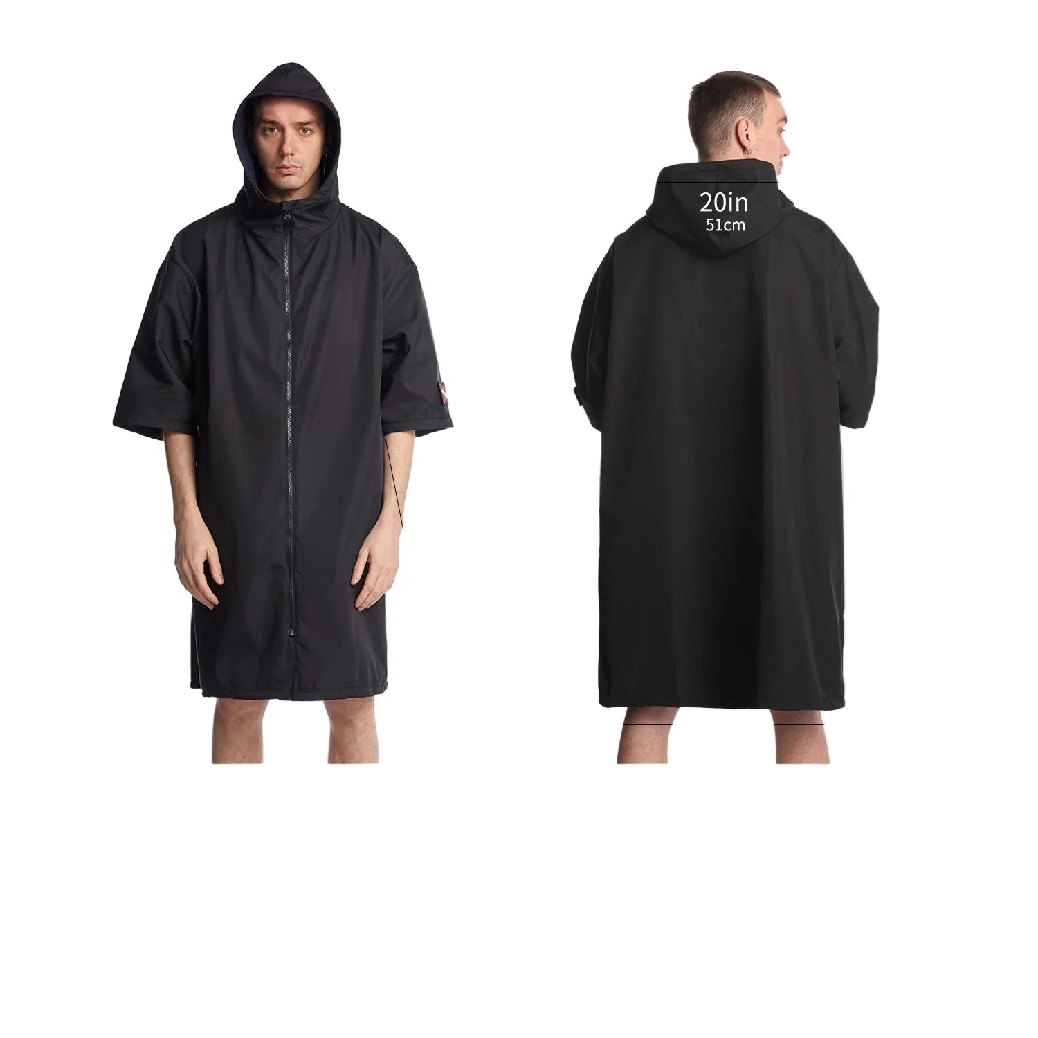 Unisex Waterproof Cape Short Sleeves