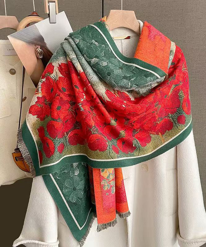 Unisex Double-Sided Printed Scarf Thick Style 1