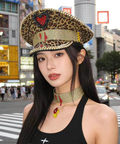 Unisex Flat Brimmed Hat Leopard Print 2