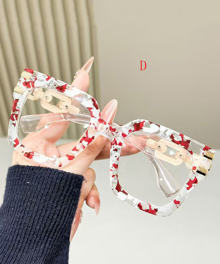 Unisex Full Frame Reading Glasses Large Frame Fashion Print 3