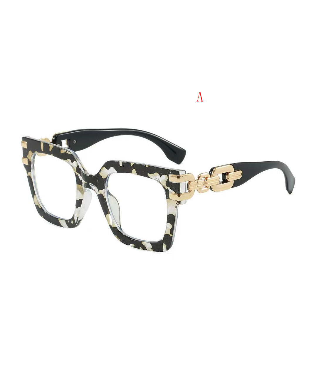 Unisex Full Frame Reading Glasses Large Frame Fashion Print 4